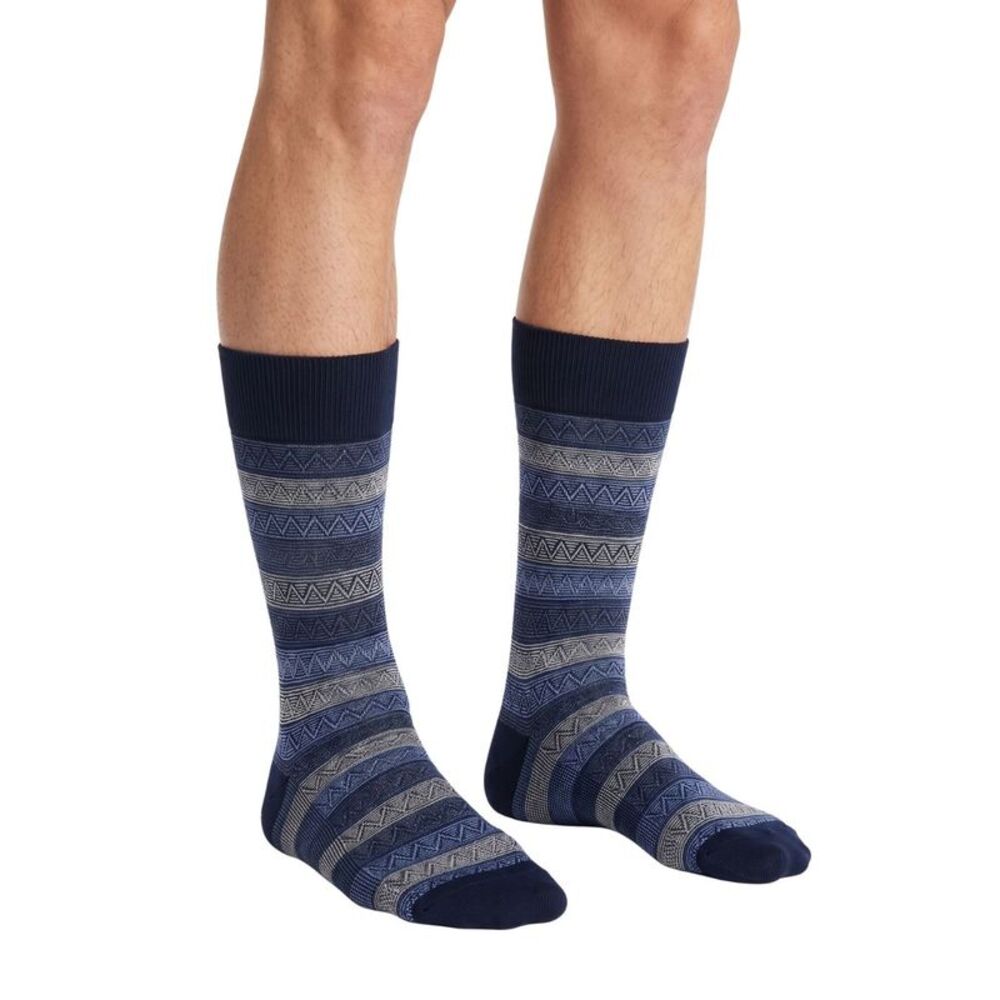 Missoni Blue Mens Textured Stripe-L